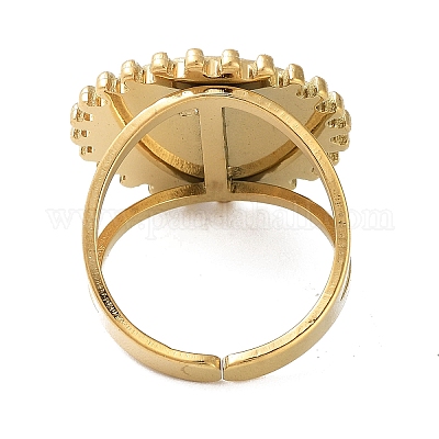 Ионное покрытие (IP) кольцо из нержавеющей стали 304 RJEW-B059-05G-02-1