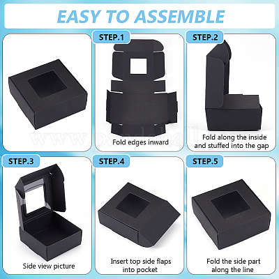 Бумажный подарочный ящик для хранения CON-WH0001-27A-02-1