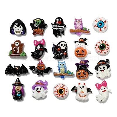 Кабошоны из непрозрачной смолы на Хэллоуин CRES-D315-01-1