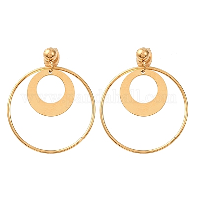 Серьги-гвоздики из нержавеющей стали 304 EJEW-F393-06G-1