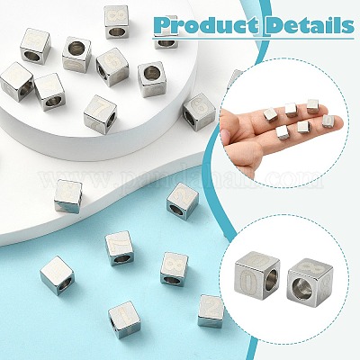 Европейские бусины из нержавеющей стали 304 FIND-CJC0437-013P-1