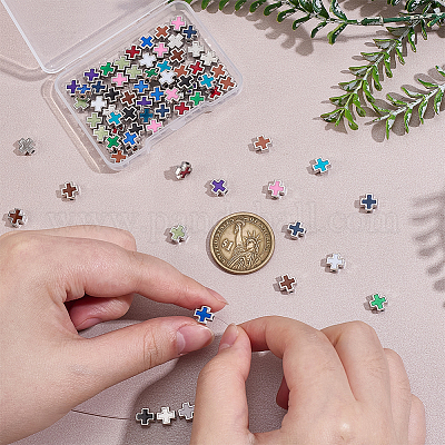 78шт 13 цвета сплава эмалевые бусины FIND-PH0026-52-1