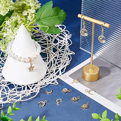 12шт 6 стильные латунные подвески из кубического циркония ZIRC-FH0001-36-1