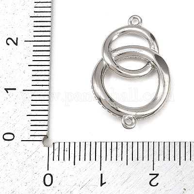 Подвески-соединители из латуни с микро-паве и прозрачными фианитами KK-K413-05P-1