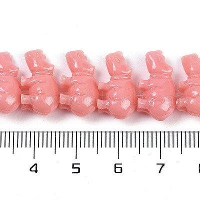 Нити резных бусин синтетического коралла CORA-K009-04A-1