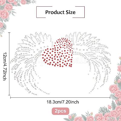 Сердце с блеском в виде крыльев DIY-WH0301-41-1