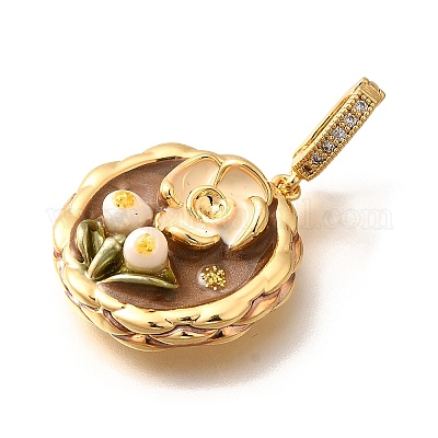 Подвески из латуни с микропаве из циркония KK-R212-03G-03-1