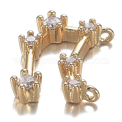 Брелоки из прозрачной латуни с кубическим цирконием ZIRC-F120-019G-09-1