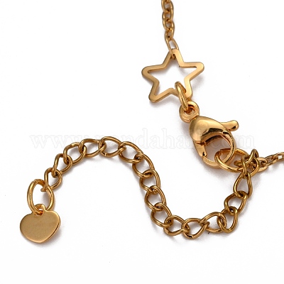 Браслеты на ногу из нержавеющей стали 304 с цепочкой AJEW-H104-05G-1