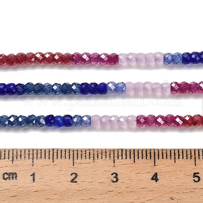 Нити бусин из кубического циркония градиентного цвета ZIRC-F144-01A-1