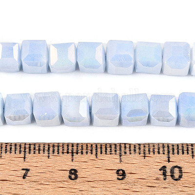 Антикоррозийные гальванические стеклянные бусины GLAA-T025-6mm-10C-1