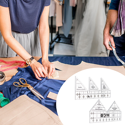 2 шт. 2 акриловые линейки для квилтинга DIY-AR0002-56-1