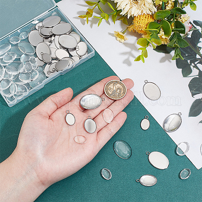 Наборы для изготовления овальных подвесок своими руками DIY-PH0021-47-1