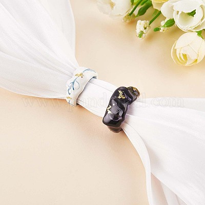 Кольцо-манжета с блестящей эмалью JR919A-1