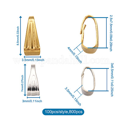 800 шт. 8 стиля железных застежек-кнопок IFIN-YS0001-03-1
