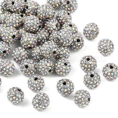 Бусины из сплава и страза RB-A034-10mm-A28P-1