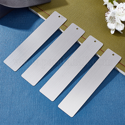 Wholesale Stainless Steel Brushed Blank Bookmarks 