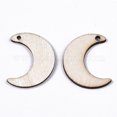 Незаконченные подвески из натурального тополя WOOD-S045-106-1