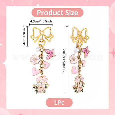 Подвеска в виде банта&nbsp;HJEW-YW00148-01-1