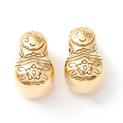 Ионное покрытие (IP) 304 нержавеющая сталь европейские бусины STAS-M298-04G-1