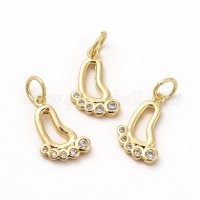 Lot De 5 Bagues Ajustables En Laiton Plaqué Or 18 Carats Avec Zircone Cubique, Neuves