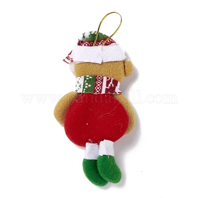 Рождественские подвесные украшения из нетканого материала AJEW-P099-07-1