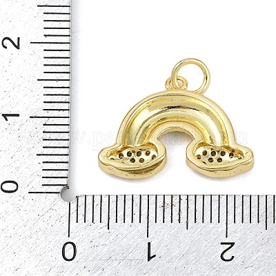 Латунные микропроволочные кубические циркониевые подвески из эмали KK-L231-03G-1