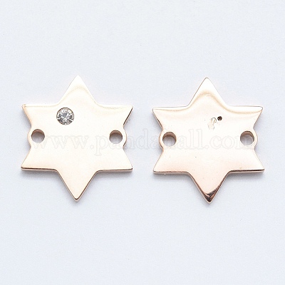 Соединительные элементы из хирургической нержавеющей стали 316l с микропрорезями из кубического циркония STAS-K178-19RG-1