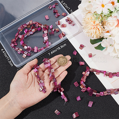 4 нити окрашенных натуральных пресноводных ракушек SHEL-BBC0001-14C-1