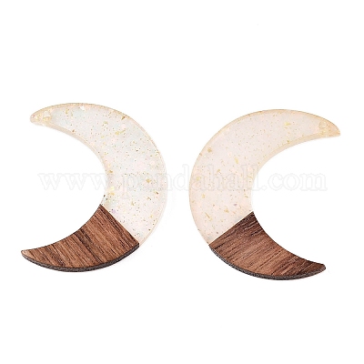 Подвески из эпоксидной смолы и орехового дерева RESI-T057-14D-1