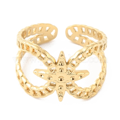 Фурнитура для манжет из нержавеющей стали 304 в форме звезды RJEW-D002-22G-1