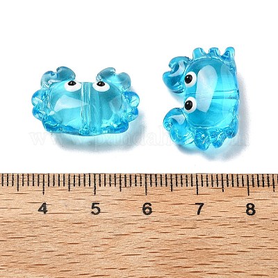 Прозрачные стеклянные эмалевые бусины LAMP-V001-08C-1