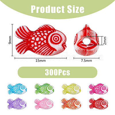 3 пакетик непрозрачных акриловых бусин&nbsp;SACR-DC0001-09-1