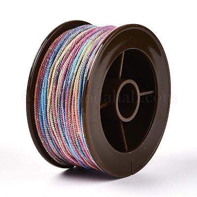 27 м сегментно окрашенные круглые полиэфирные витые шнуры OCOR-N009-02A-07-1