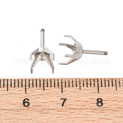 Фурнитура для сережек-гвоздиков из нержавеющей стали 304 STAS-B091-02C-08P-1