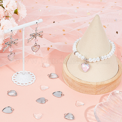 Набор для самостоятельного изготовления подвески в виде купола в форме сердца DIY-SC0023-02-1