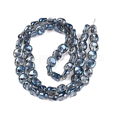 Стеклянные бусины с гальваническим покрытием  EGLA-N012-07U-1