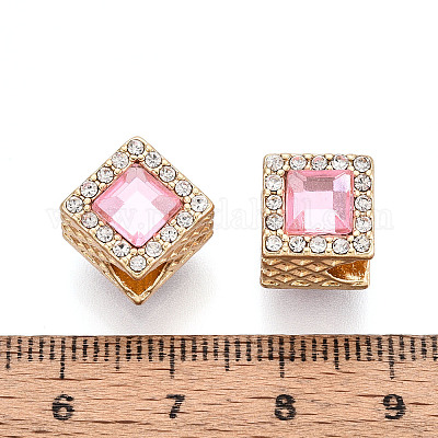 Стойки покрытие сплава горный хрусталь европейских бусы FIND-N011-01KCG-1