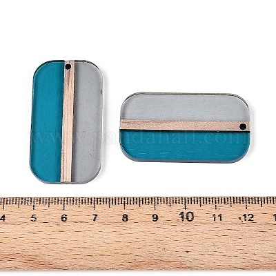 Прозрачные подвески из смолы и дерева RESI-T057-64A-1