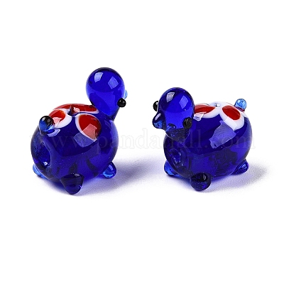 Бусы лэмпворк ручной работы LAMP-N024-36B-1