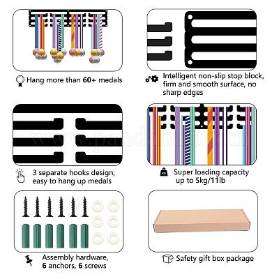 Support de mur d'affichage de support de cintre de médaille de fer de mode&nbsp;ODIS-WH0037-146-1