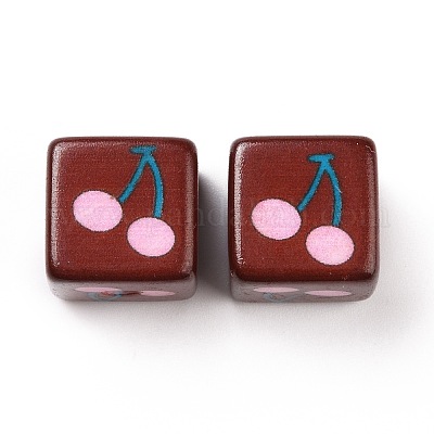 Непрозрачные печатные бусы акриловые MACR-C007-01D-1