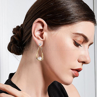 12 пара плоских круглых латунных прозрачных кубических циркониевых сережек-гвоздиков KK-BC0008-77-1