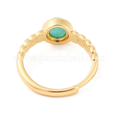 Круглые регулируемые кольца из смешанного камня из натурального камня RJEW-Q817-03G-1