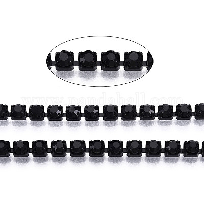 Электрофорез железные стразы цепочки из страз CHC-Q009-SS16-B01-1