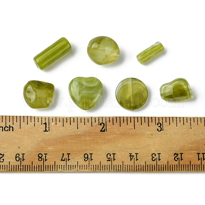 35 шт. 7 вида прозрачных смоляных бусин RESI-FS0001-75-1