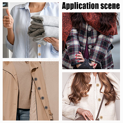 30 комплект из 3-х видов кнопок из сплава BUTT-GF0001-24-1