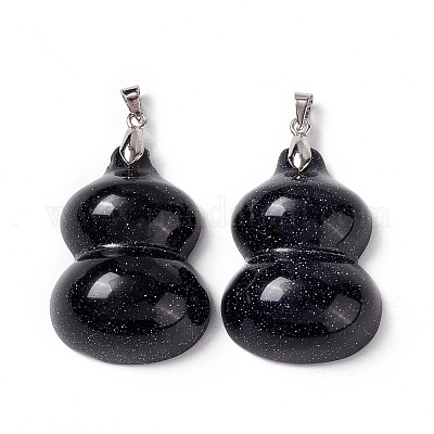 Синтетический синий авантюрин подвески G-E135-01P-04-1