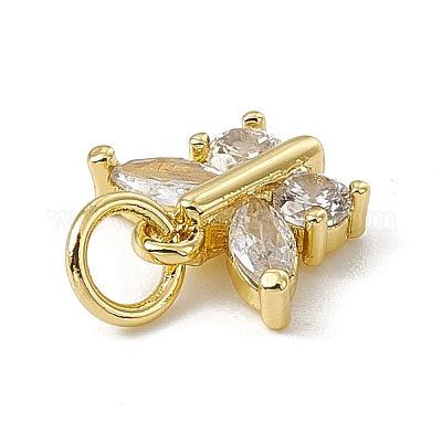 Латунные микро проложить кубического циркония подвески ZIRC-F132-12G-1