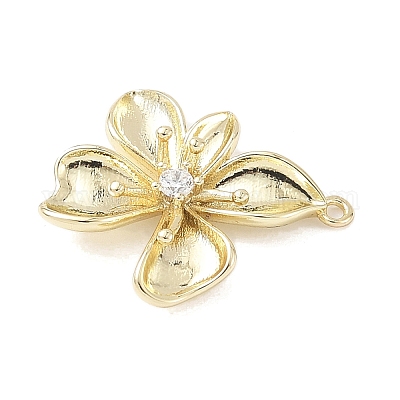 Латунные микропаве прозрачные подвески с фианитом KK-Z106-01G-02-1